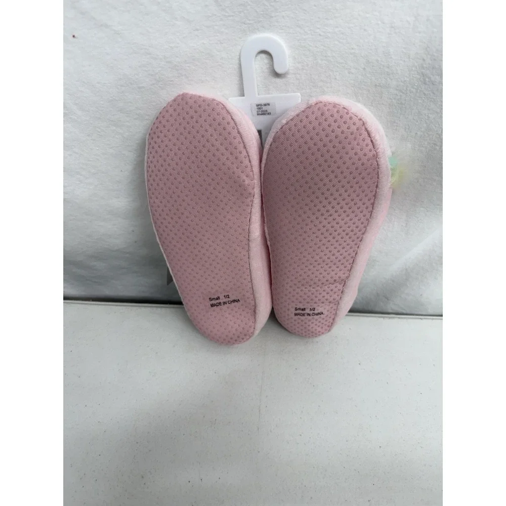 Kids Capelli Unicorn Faux Fur-Lined House Shoes Size Small 1/2 NWT